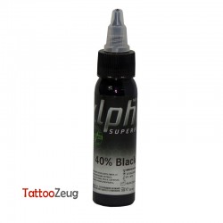 40% Black, 30ml alpha SUPERFLUID Tätowierfarbe