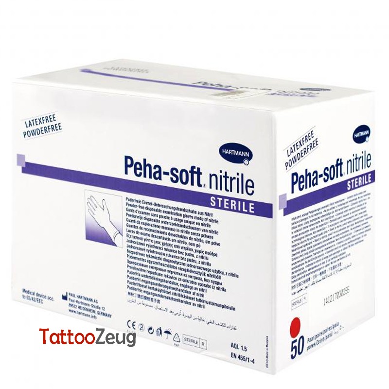 Peha-soft nitrile, sterile examination gloves, 50 pairs
