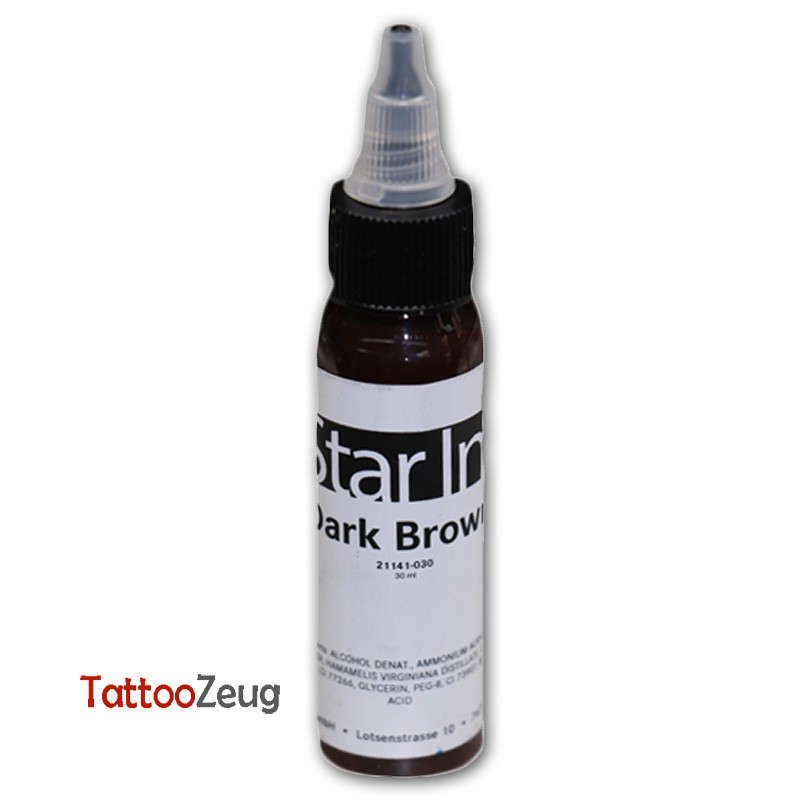 Dark Brown, 30ml - Star Ink pro tattoo colour