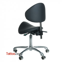 Saddle stool with backrest