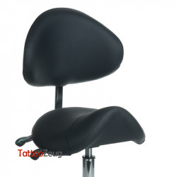 Saddle stool with backrest