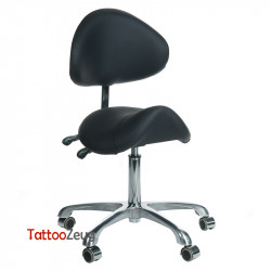 Saddle stool with backrest