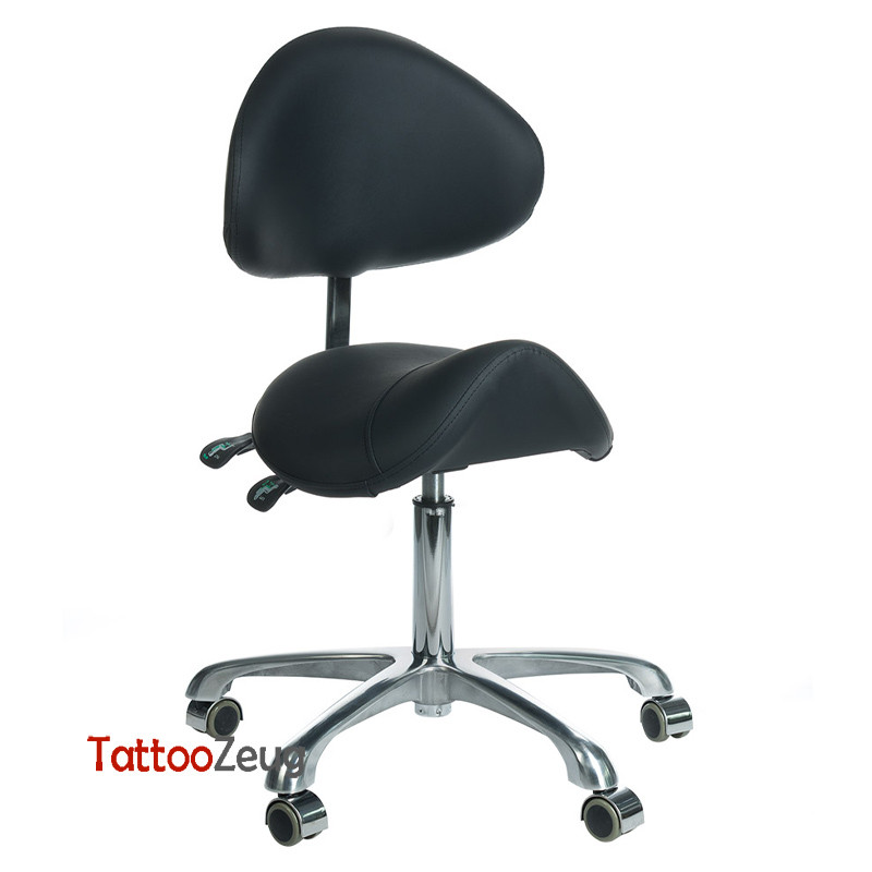 Saddle stool with backrest Saddle stool with backrest