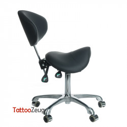 Saddle stool with backrest