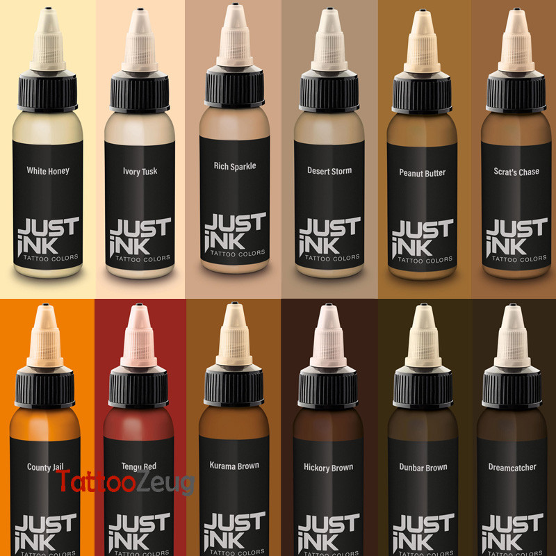 Portrait Set Just Ink Tattoo Colors, 12 x 30 ml