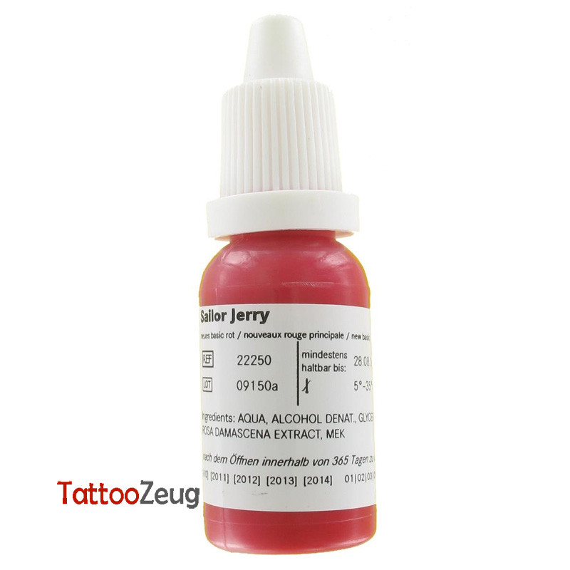 Neues Basic Rot - Sailor Jerry 10ml, traditionelle Tätowierfarbe Neues Basic Rot - Sailor Jerry 10ml, traditionelle Tätowierfarbe