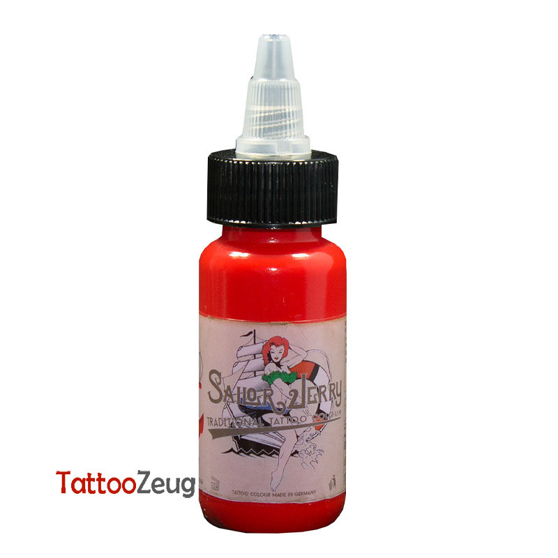 Blazing red - Sailor Jerry 30ml, traditional tattoo ink