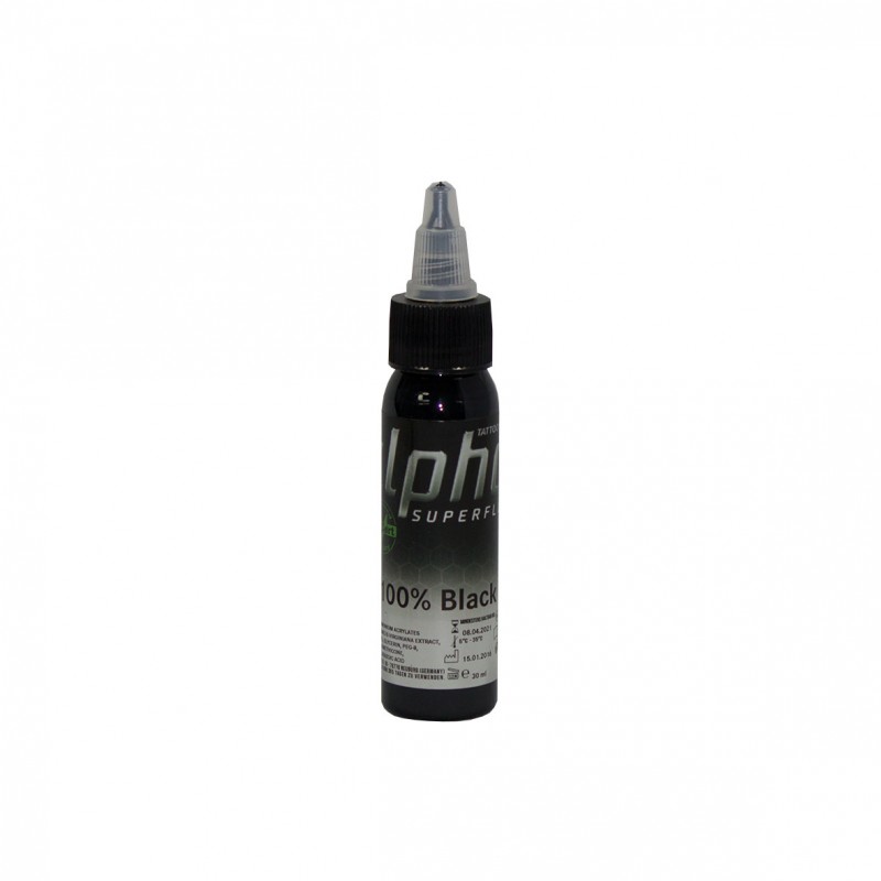 90% Black, 30ml alpha SUPERFLUID Tätowierfarbe 90% Black, 30ml alpha SUPERFLUID Tätowierfarbe