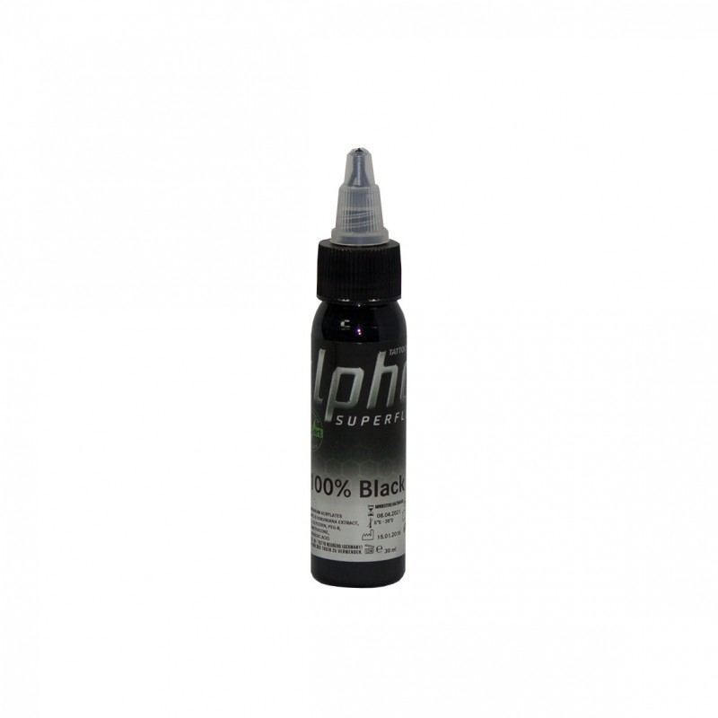 90% Black, 30ml alpha SUPERFLUID Tätowierfarbe