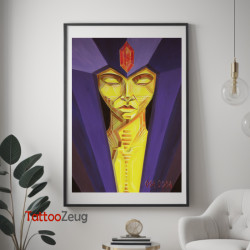 Pharaoh Poster, Osa Wahn Limited Edition, 50 x 70 cm, Canvas Art Print