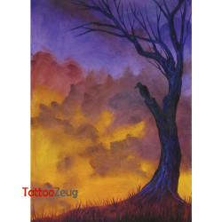 Poster "Dead Tree in Sunset", Osa Wahn limited edition, 42 x 59 cm