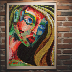 "Expressionistic Face" Poster, Osa Wahn Limited Edition, 42 x 59 cm