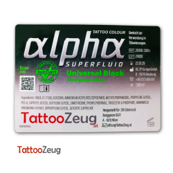 Universal Black, 300ml alpha SUPERFLUID Tattoo Ink, TZ Edition
