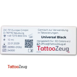 Universal Black, 10ml alpha SUPERFLUID Tattoo Ink, TZ Edition