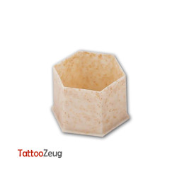 Hexagonal Biodegradable Ink Cups, large, 100pcs, 25 mm