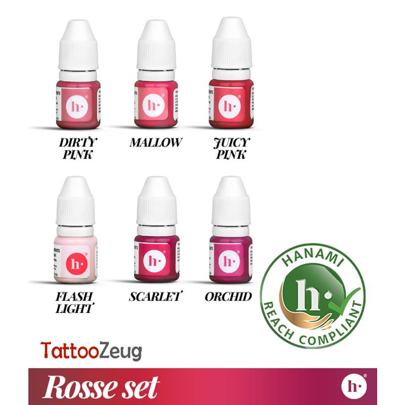 Rose Lips Set - Hanami Pigments - Permanent Make Up Farbe