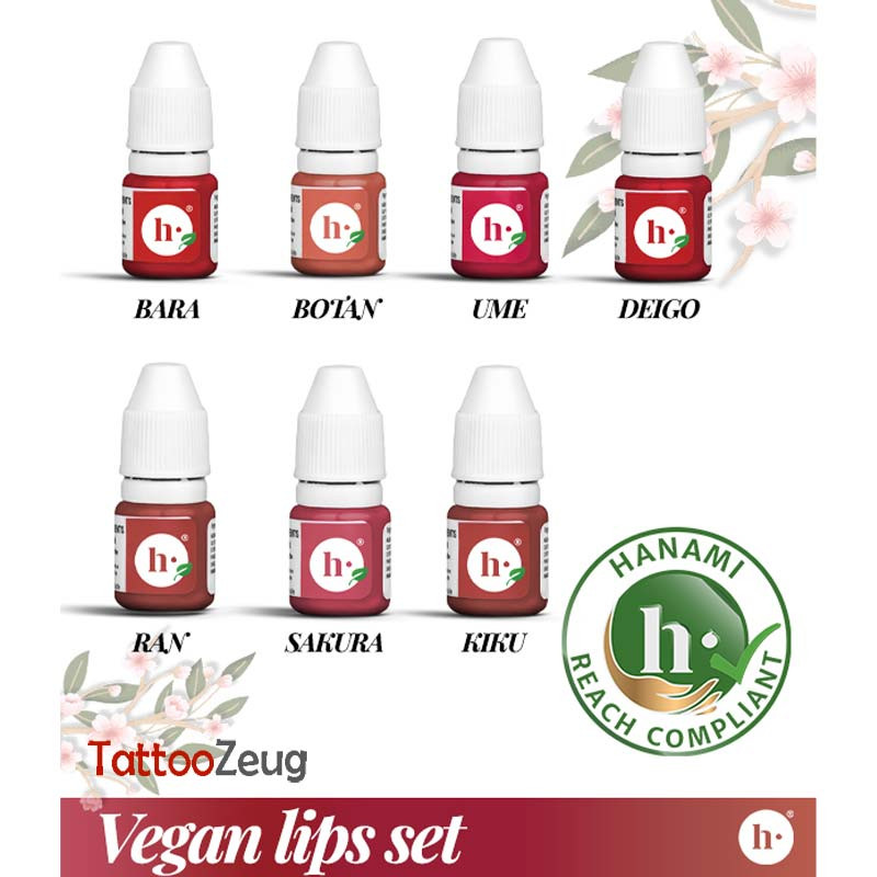 Vegan Lips Set - Hanami Pigments - Permanent Make Up Farbe