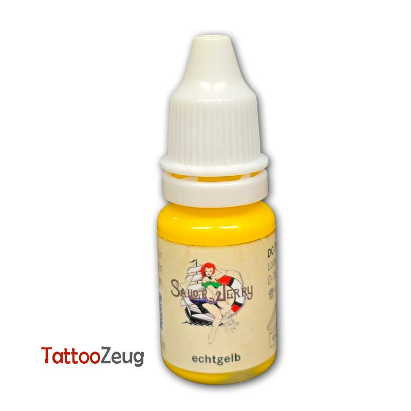 Basic Yellow - Sailor Jerry 10ml, traditional tattoo ink