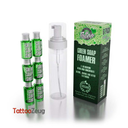 Believa Tattoo Green Soap Foamer Set 6x20 ml mit Schaumflasche