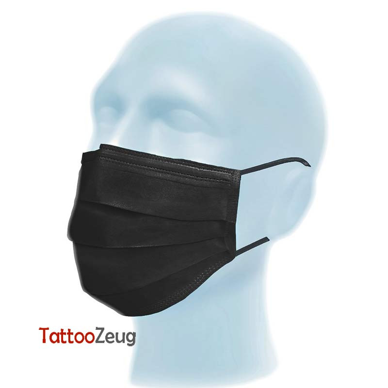 Suavel Protec OP Maske schwarz Typ II R 3 lagig 1 Stück