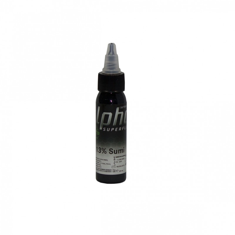 13% Sumi, 30ml alpha SUPERFLUID Tätowierfarbe 13% Sumi, 30ml alpha SUPERFLUID Tätowierfarbe