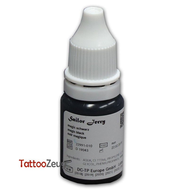 Magic Schwarz - Sailor Jerry 10ml, traditionelle Tätowierfarbe Magic Schwarz - Sailor Jerry 10ml, traditionelle Tätowierfarbe