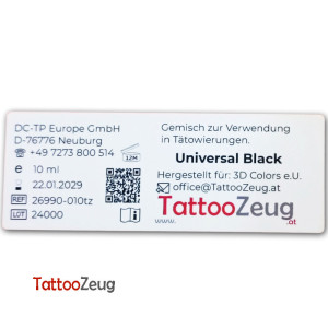 Universal Black, 10ml alpha SUPERFLUID Tätowierfarbe, TZ Edition