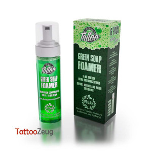 Believa Tattoo Green Soap Foamer Set 6x20 ml mit Schaumflasche