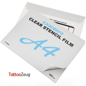 OZER Clear Stencil Film - A4 transparente Premium Transfer-Folie