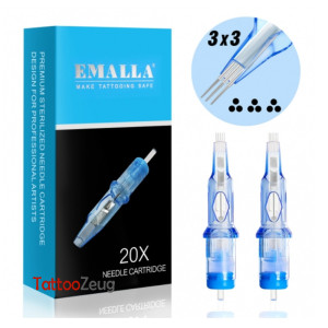 Mehrfach RLL 20 Stück, Dotwork Special Stipple Shader Long Taper - EMALLA ELIOT Cartridge Nadeln