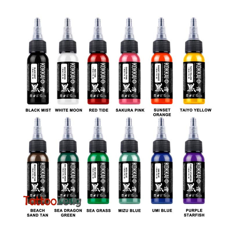 Kokkai Sumi 12 Tattoo Color Set