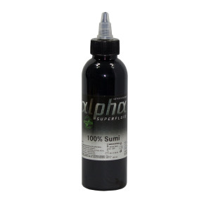 alpha SUPERFLUID 100% Sumi, 150 ml Tätowierfarbe