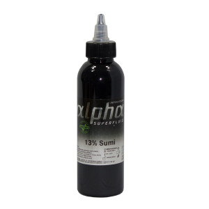 alpha SUPERFLUID 13% Sumi, 150 ml Tätowierfarbe